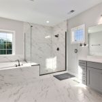 Modern bathrooms in white color